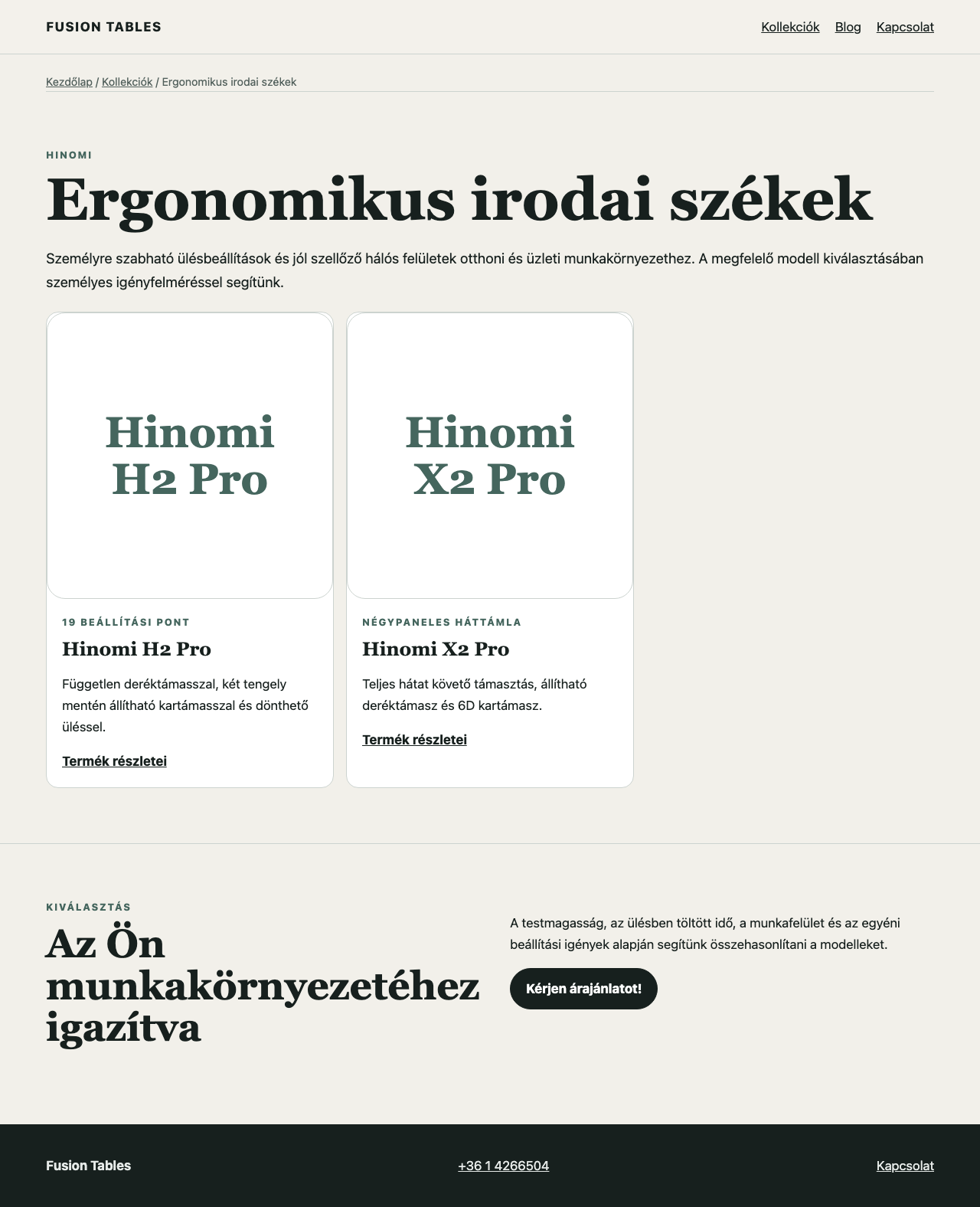 Az ergonomikus irodai székek új staging kategóriaoldala